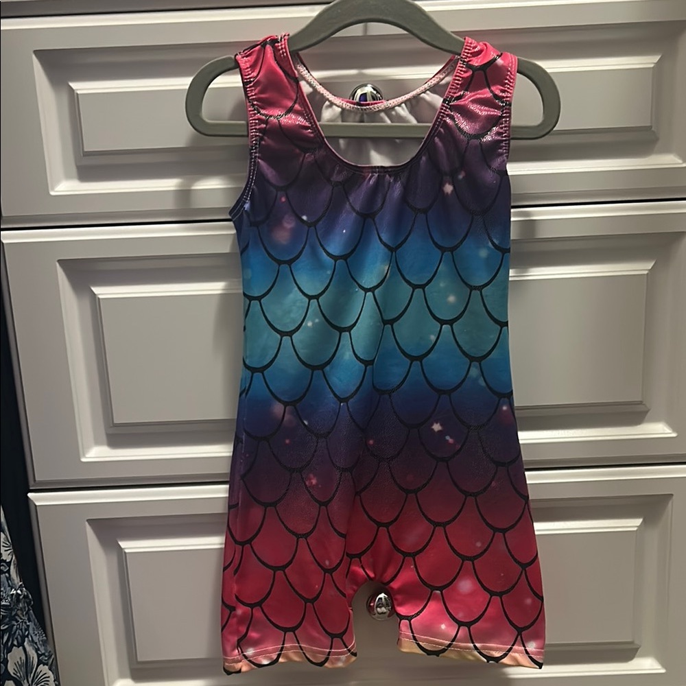 Mermaid Scale Kids Romper - Pink and Blue